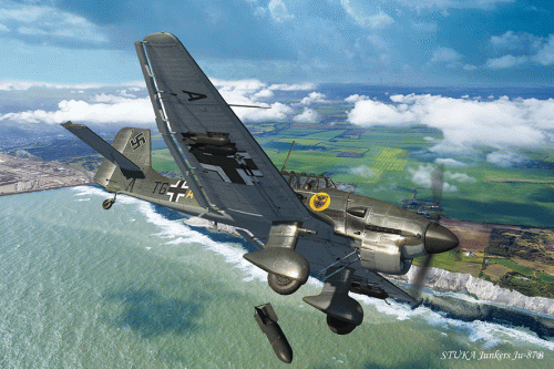 Pocztówka trójwymiarowa  JUNKERS JU 87 STUKA